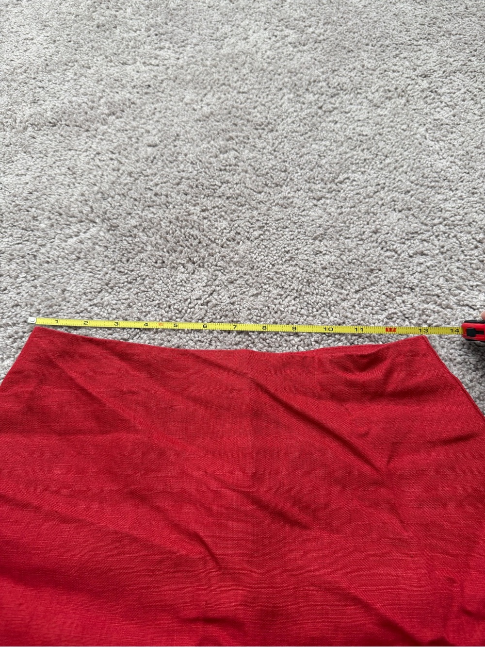 Reformation linen red mini skirt - Picture 3 of 6